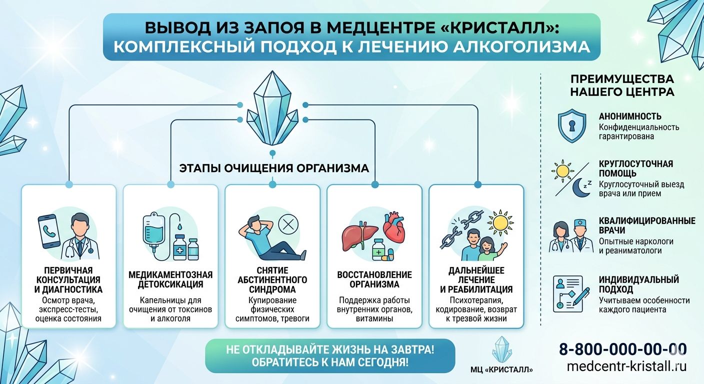 Инфографика услуги вывод из запоя